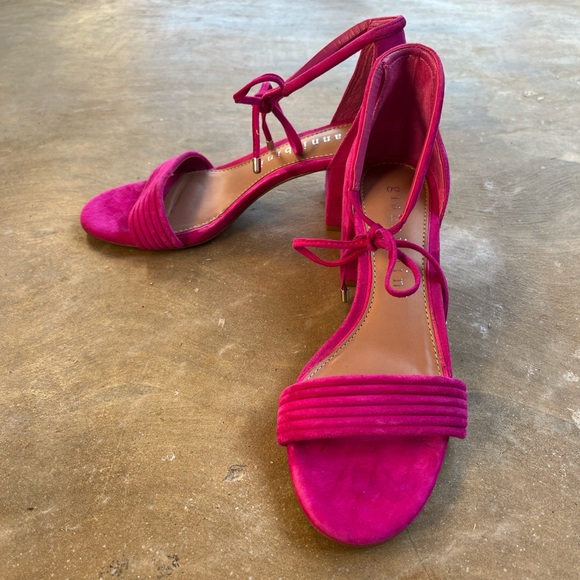 GIANNA BINI FUSCIA MODERN ANKLE BOW HEEL - Picture 3 of 7